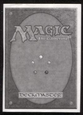 Il dorso delle carte Magic Deckmaster, in bianco e nero
