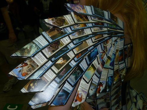 Spalline a ventaglio fatte con carte Magic